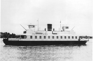 black white ferry m